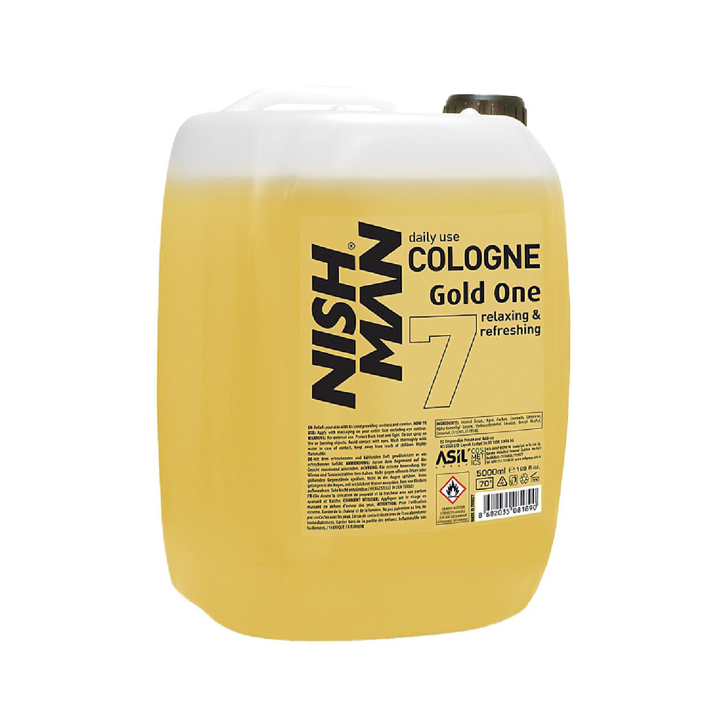 NishMan – Eau de Cologne 07 Gold One 70° – Bidon 5 Litres