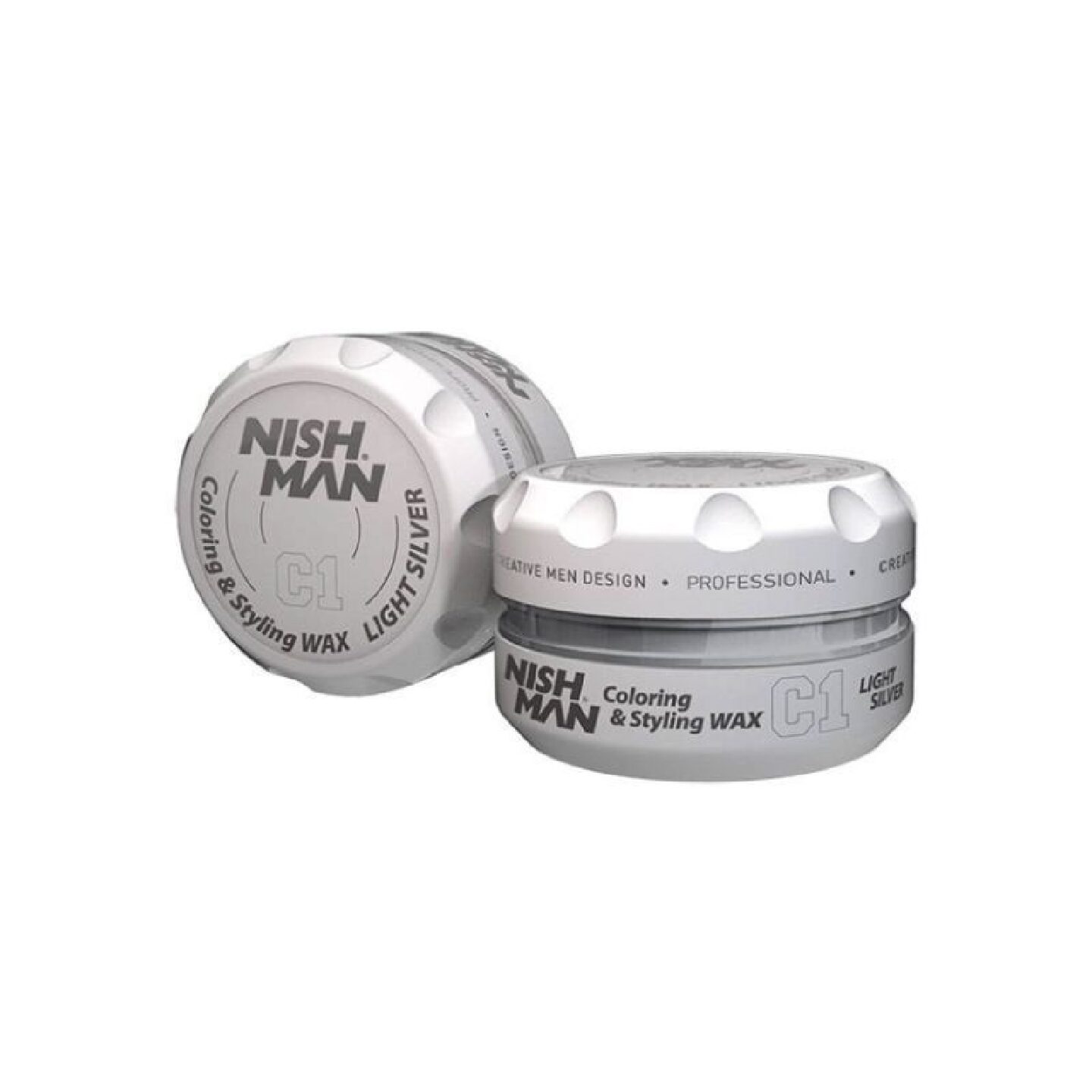 Cire coiffante colorante Nishman C1 – Gris clair (Silver) 100 ml