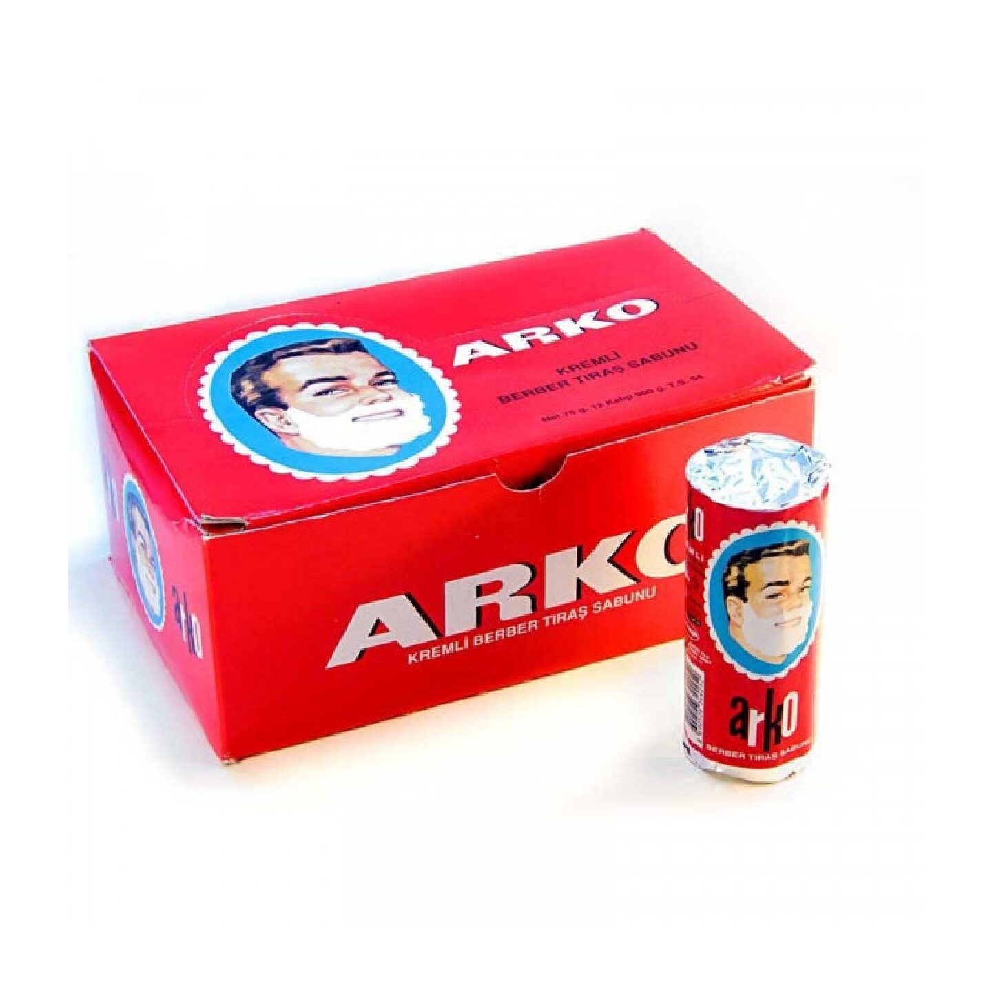 Savon à raser ARKO en stick – Pack professionnel 12 x 75g