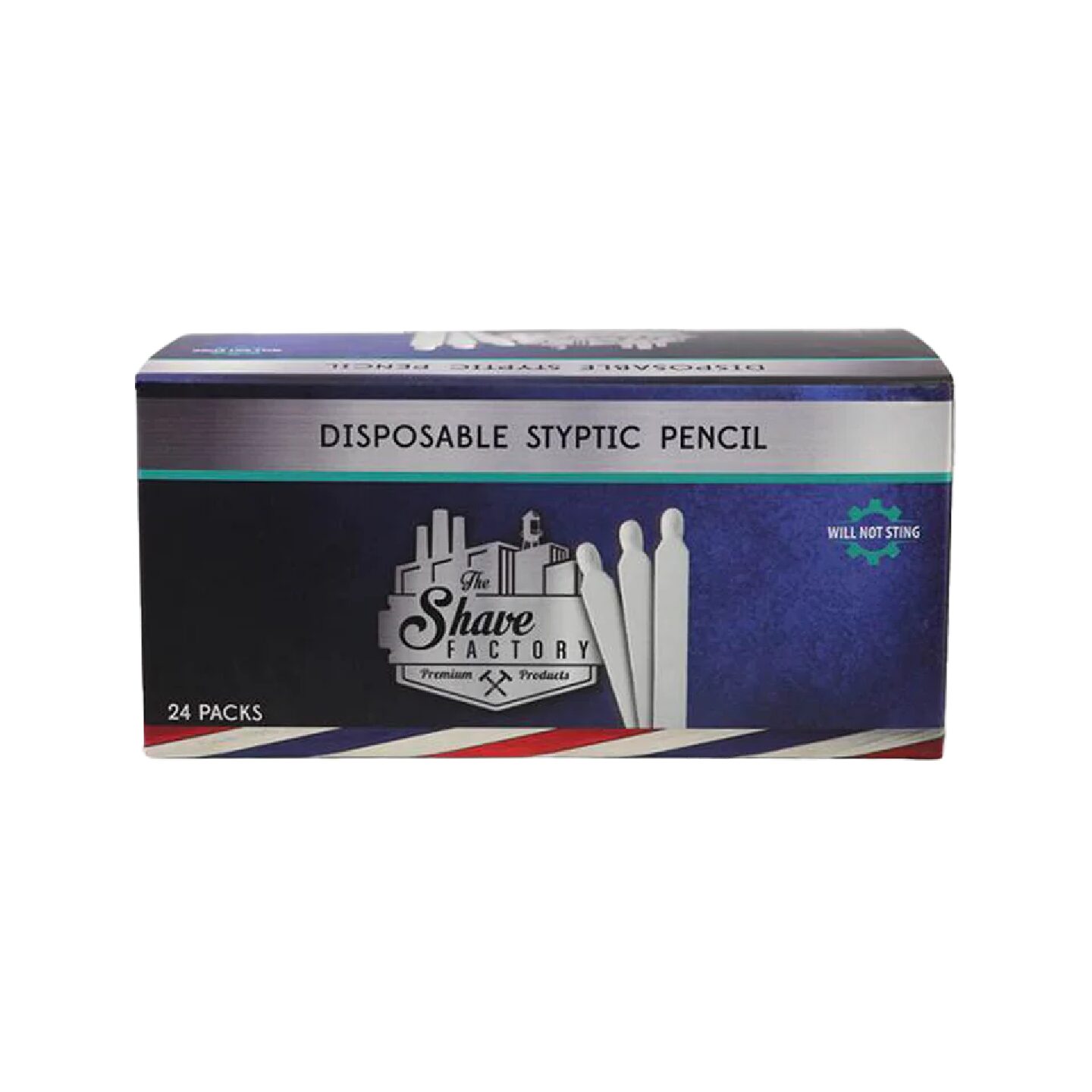 The Shave Factory – Crayons Hémostatiques Jetables (Boîte de 24 unités)